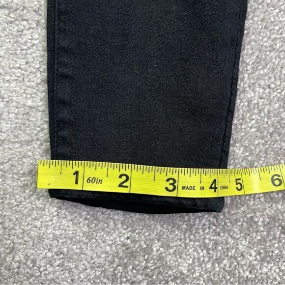 Agolde Sophie Jeans Women’s 24 (Tag 25) Black Skinny Ripped Distressed Mid-Rise - Picture 11 of 11